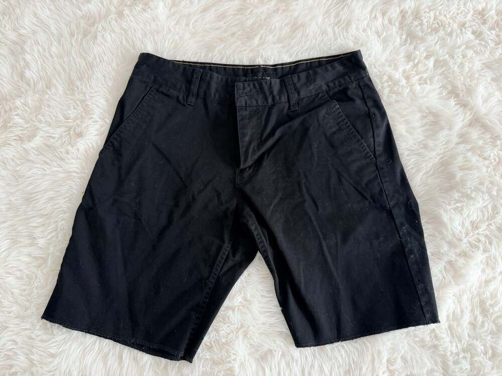 Brixton Toil II Black Cut-Off Chino Shorts Size 33